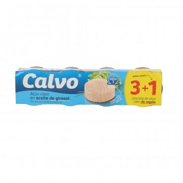 Thon à l'huile végétale, 3 unités de 52 g. Calvo