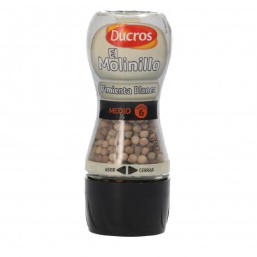 Moulin à poivre blanc, 39 g. Ducros