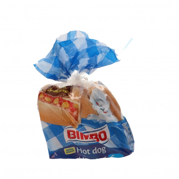 Pan para perrito caliente, 6 unidades 330 g. Bimbo