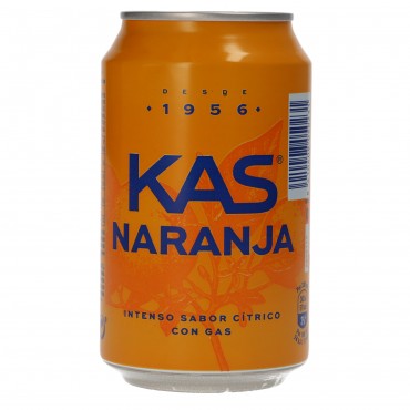 Refresc de taronja amb gas, 33 cl. Kas