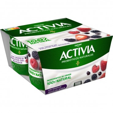 DANONE ACTIVIA FRUTAS BOSQUE 120GX4U