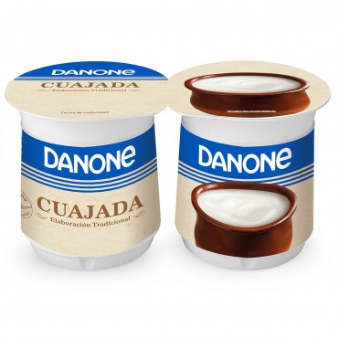 Caillé, 2 unités de 135 g. Danone