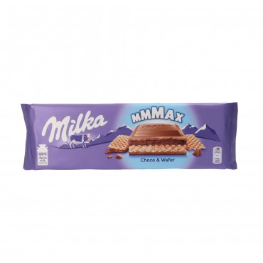 Chocolat au lait fourré à la gaufrette Wafer, 300 g. Milka