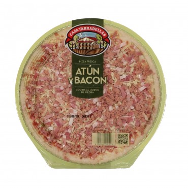 Pizza de atún y beicon, 405 g. Casa Tarradellas