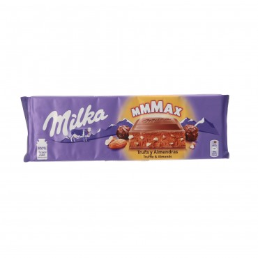 Xocolata amb llet farcida de trufa i ametlla, 300 g. Milka