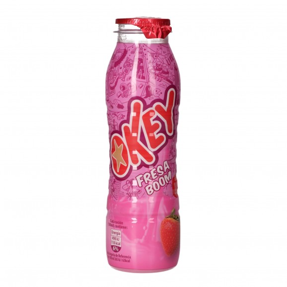 Milk-shake à la fraise, 188 ml. Okey