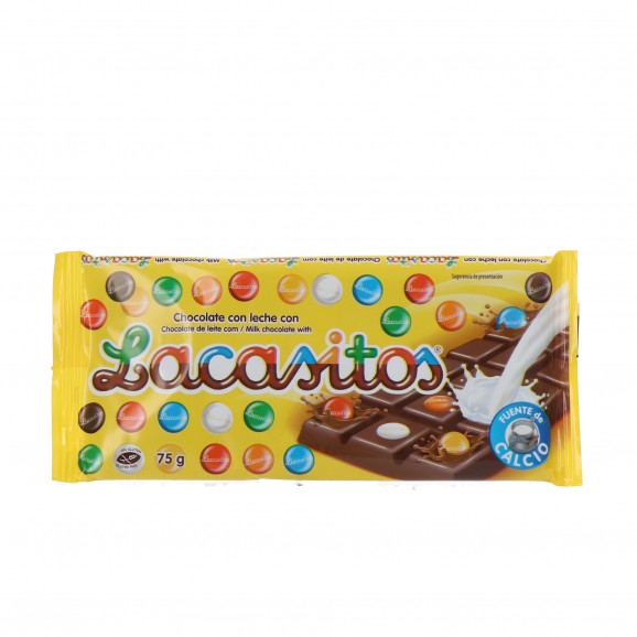 Rajola de xocolata amb Lacasitos, 100 g. Lacasa