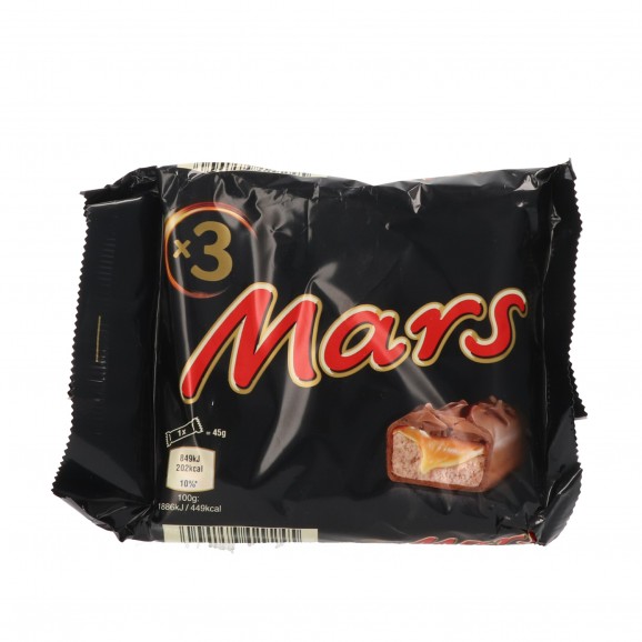 Xocolatines en barra, 3 unitats 135 g. Mars