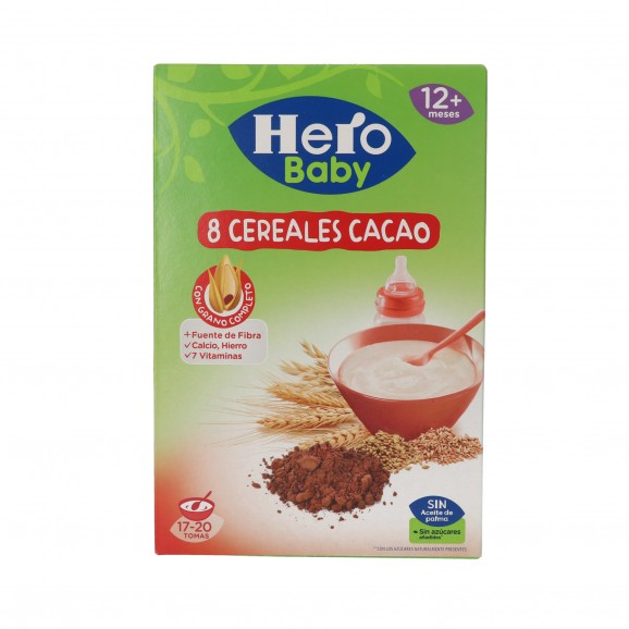 HERO BABY 8 CEREALS/CACAU 340GR