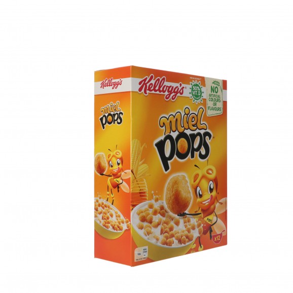 Cereals en bola de blat i mel Miel Pops, 375 g. Kellogg´s