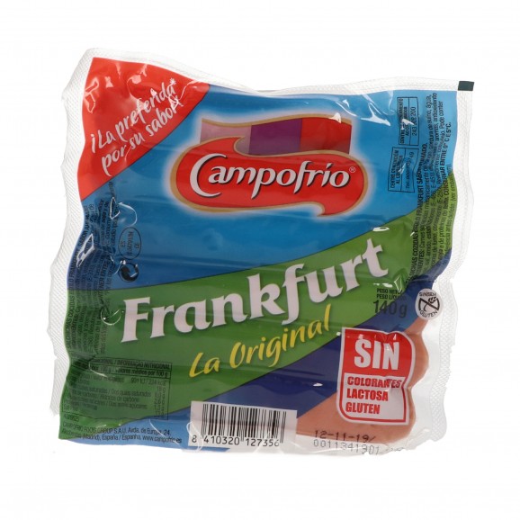 Salsichas de Frankfurt, 140 g. Campofrío
