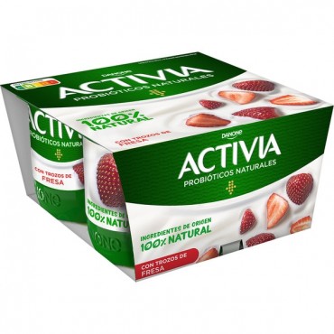 DANONE ACTIVIA FRESA 120GX4U.