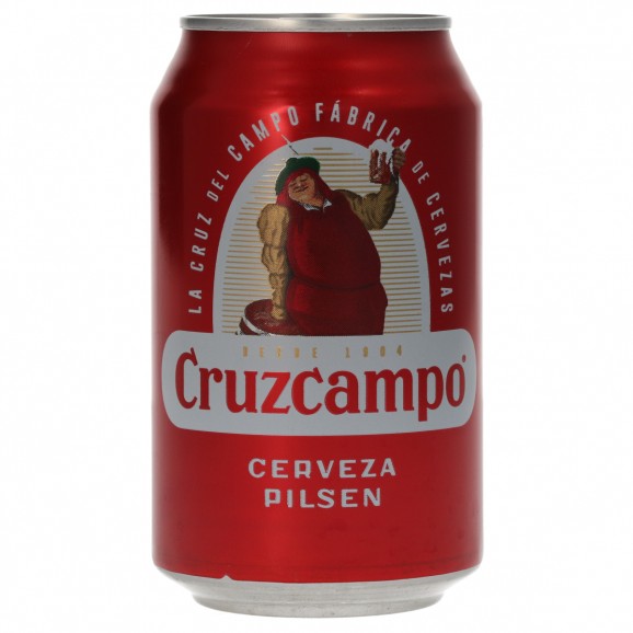 Cerveza en lata, 33 cl. Cruzcampo