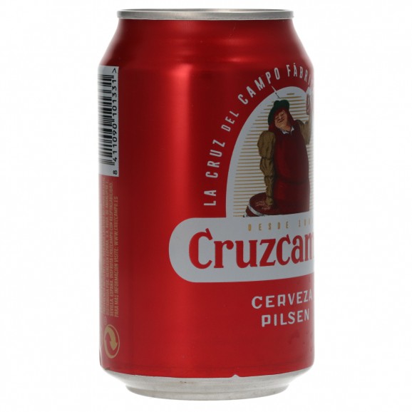 Cerveza en lata, 33 cl. Cruzcampo