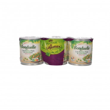 Pèsols i pastanaga, 3 unitats. Bonduelle