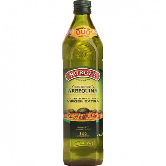 Aceite de oliva virgen arbequina, 750 ml. Borges