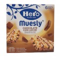 Barritas de muesli de chocolate con leche, 6 unidades de 25 g. Hero