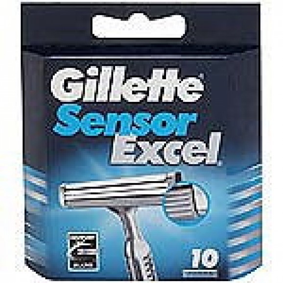 Recambio hojas de afeitar Sensor Excel, 10 unidades. Gillette