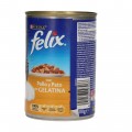 Menjar per a gat de pollastre i gall dindi en gelatina, 400 g. Felix