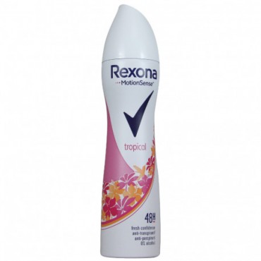 Déodorant en spray pour femme parfum tropical, 200 ml. Rexona