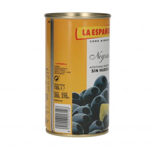 Aceitunas negras sin hueso, 300 g. La Española