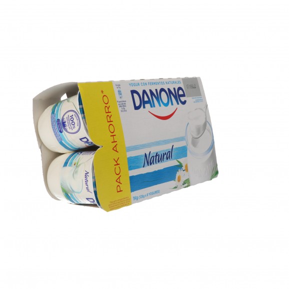 Iogurt natural, 8 unitats de 125 g. Danone