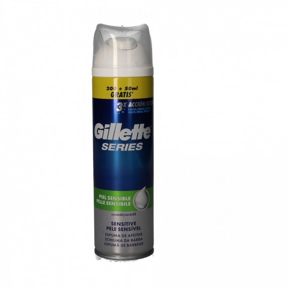 Espuma de afeitar para piel sensible, 250 ml. Gillette