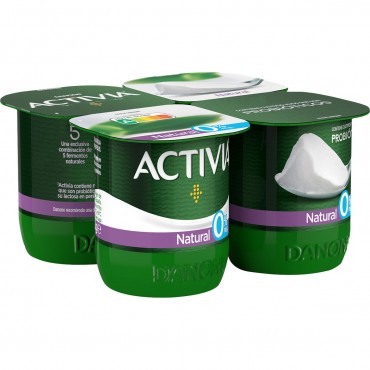 DANONE ACTIVIA 0% NATURAL 120GX4U