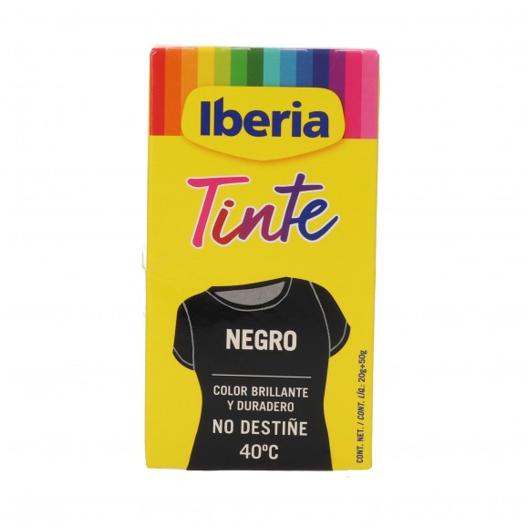 Tinte negro para ropa, 70 g. Iberia