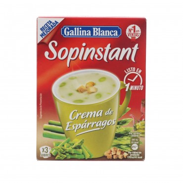 Sopa instantània de crema d'espàrrecs, 63 g. Gallina Blanca