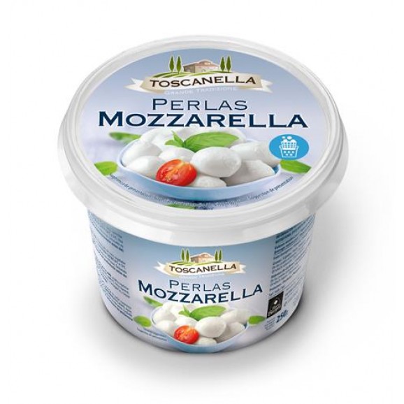 Perles de mozzarella fresca de vaca, 125 g. Toscanella