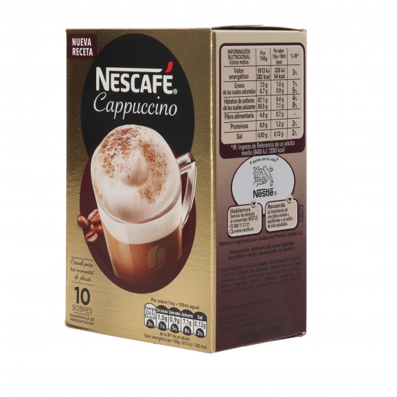 Cafè caputxino, 10 unitats de 14 g. Nestlé