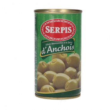 Olives farcies aux anchois, 300 g. Serpis