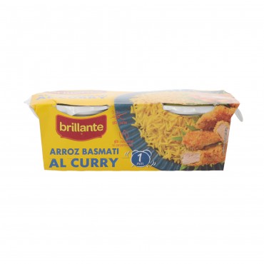 Arròs amb curri 1 min, 2 unitats de 125 g. Brillante