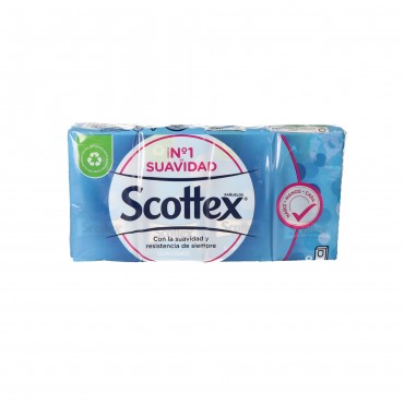 SCOTTEX PAÑUELOS BLANCOS 3 CAPAS 8U