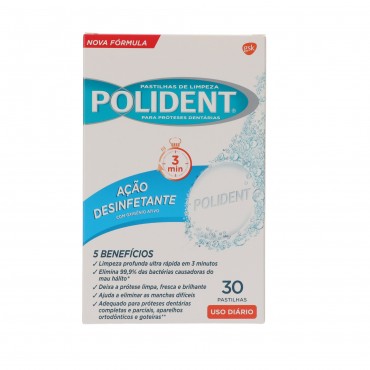 Netejador de dentadures, 30 unitats. Polident