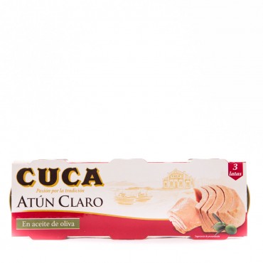 Thon à l'huile d'olive, 3 unités de 70 g. Cuca