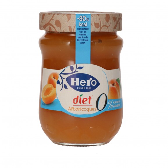 Confiture d'abricots Diet, 275 g. Hero Diet