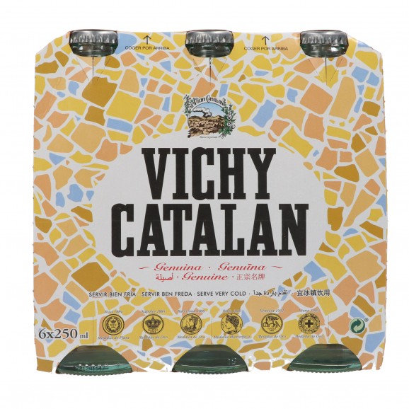 Aigua amb gas en envàs de vidre, 6 unitats de 25 cl. Vichy Catalan