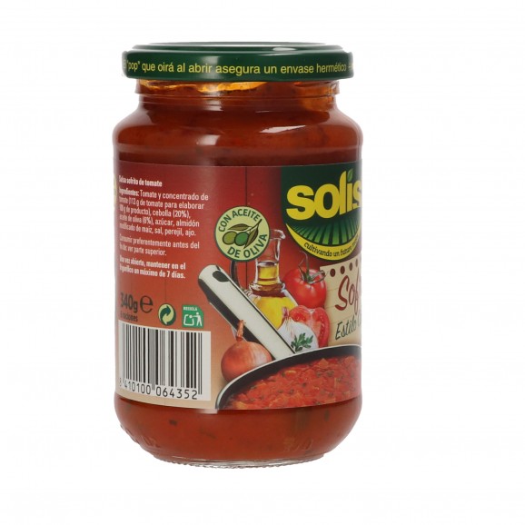 Salsa sofregida casolana, 340 g. Solis