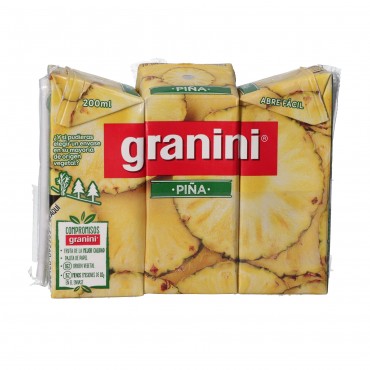 Jus d'ananas, 3 unités de 20 cl. Granini