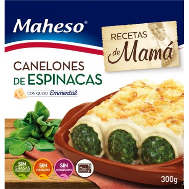MAHESO CANELONS ESPINACS 300G