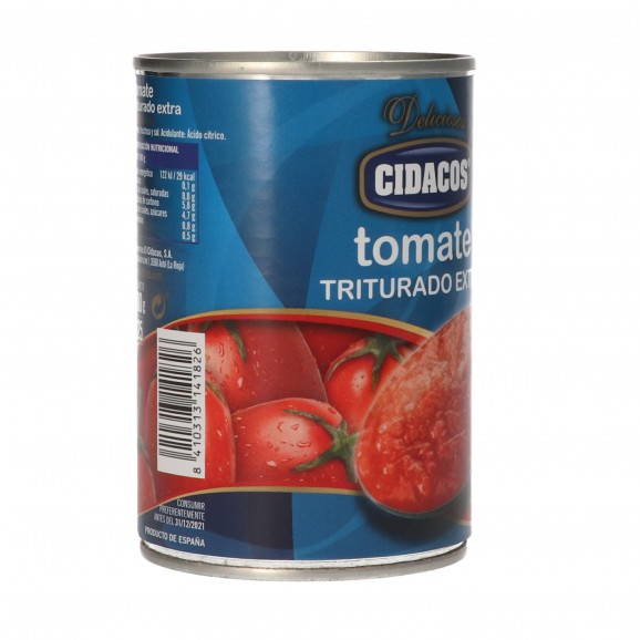 Tomate triturado, 400 g. Cidacos