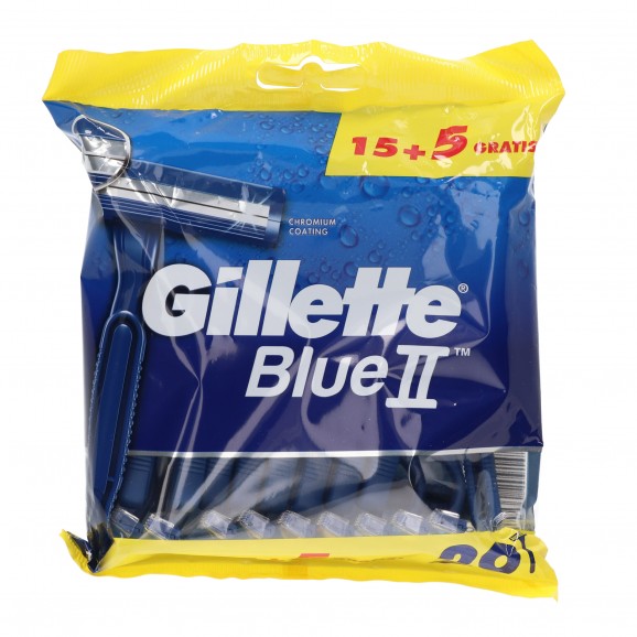 Maquinilla de afeitar Blue 2, 20 unidades. Gillette