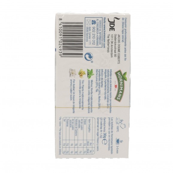 Infusión relax, 20 unidades. Hornimans