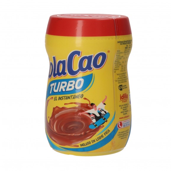 Chocolate en polvo soluble, 375 g. Cola Cao Turbo