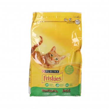 Menjar per a gat adult de conill, pollastre i verdures, 1,5 kg. Friskies