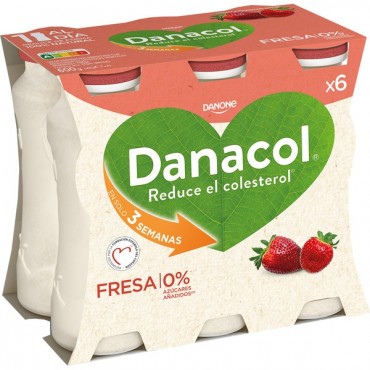 DANONE DANACOL FRESA X6