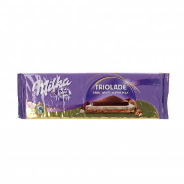 Chocolat noir, blanc et lait Triolade, 280 g. Milka