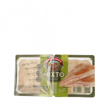 Sándwich mixto de jamón y queso, 2 unidades. Tarradellas